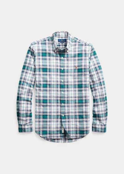 Men's Polo Ralph Lauren Classic Fit Plaid Oxford Shirt | 704132FVY